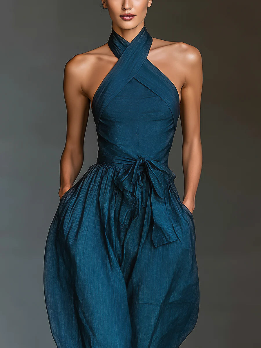 Nadia Halter Bredbenet Jumpsuit