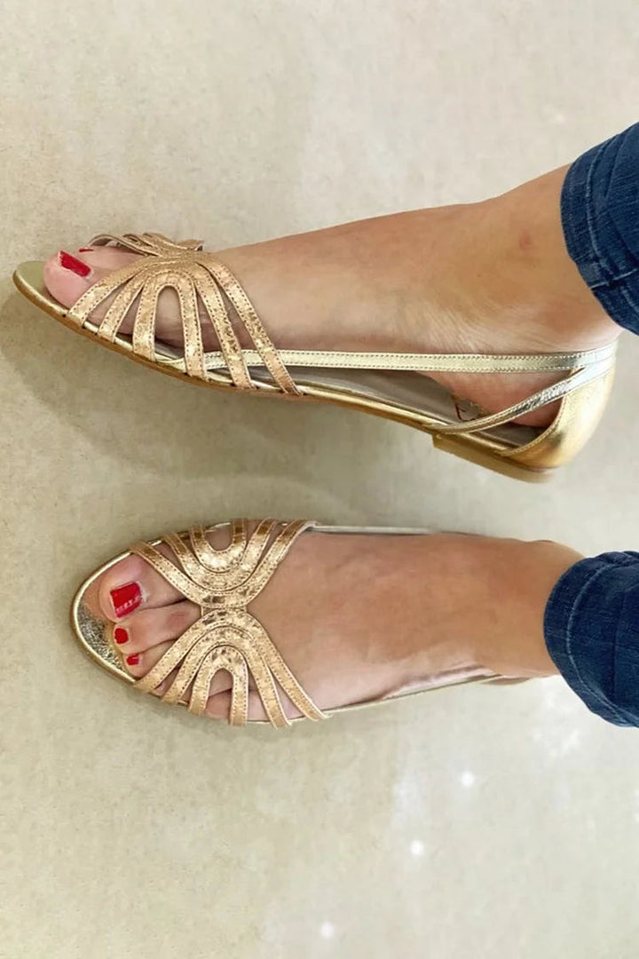 Eleonora | Gyldne Sandaler Sommersol