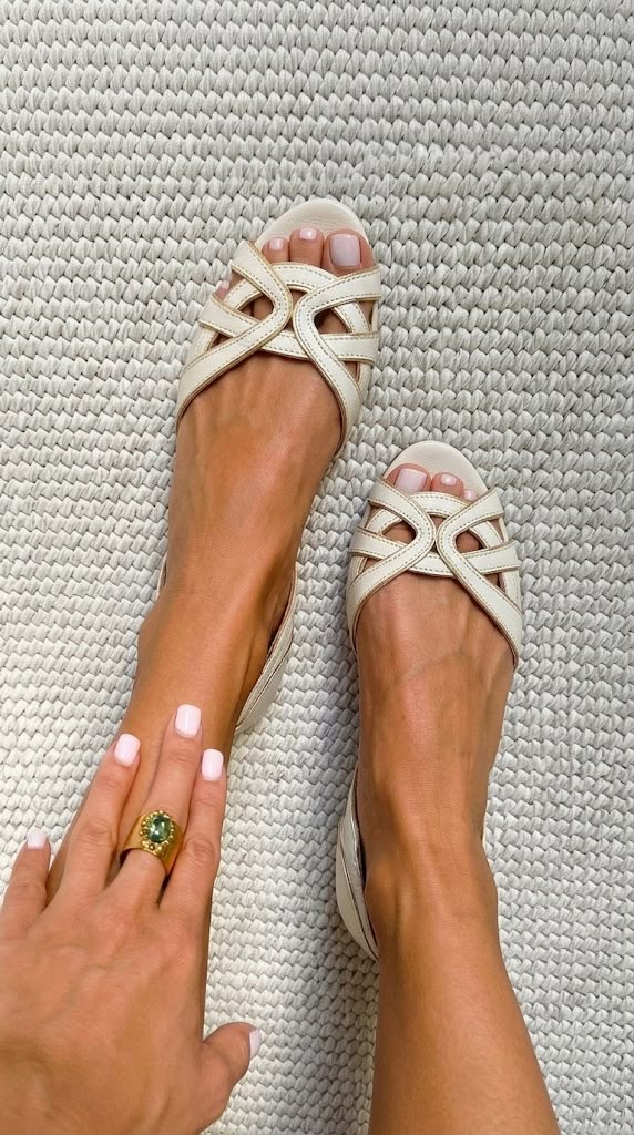 Camilla | Elegant Crepe Flettet Sandaler