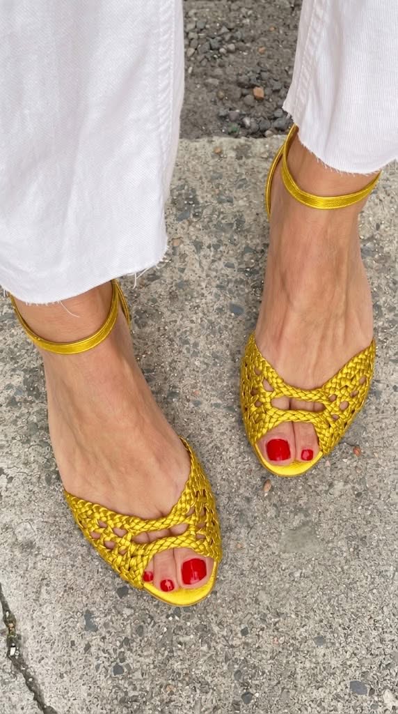 Isadora | Flettet Sandaler i Guld