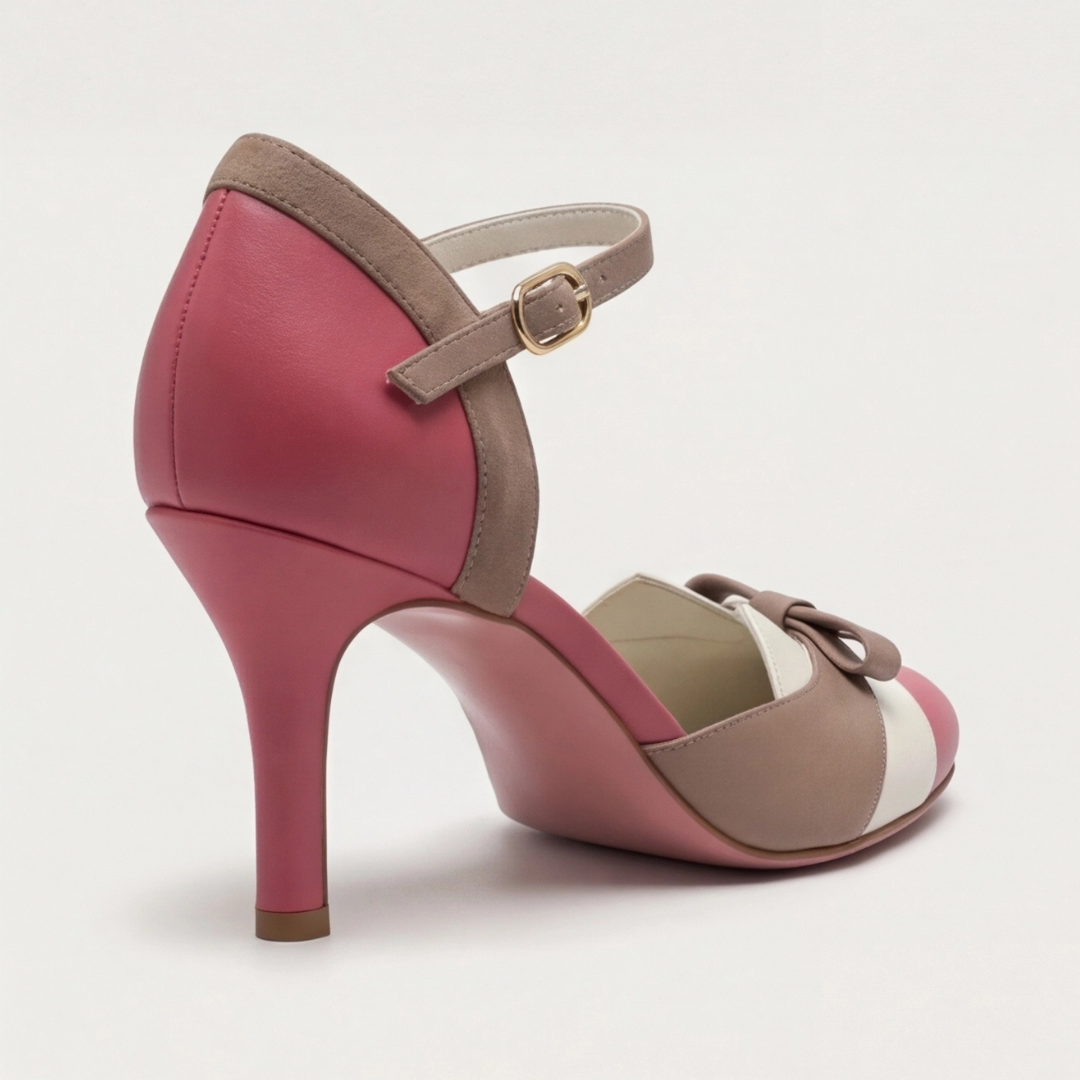 Quinnae | Kvinders Ribbons Detalje Kitten Heel Pumps