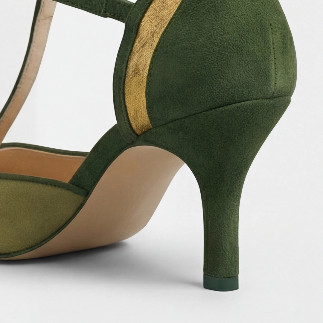 Coralise | Kvinders To-Farvet Kitten Heel Slingback Pumps