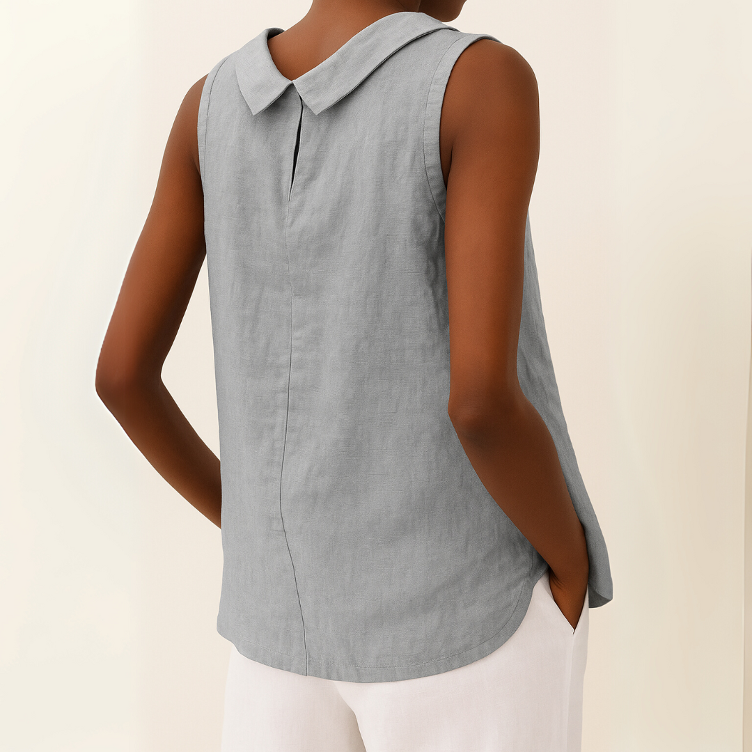 Maria™ | Sleeveless Blouse with Turtleneck