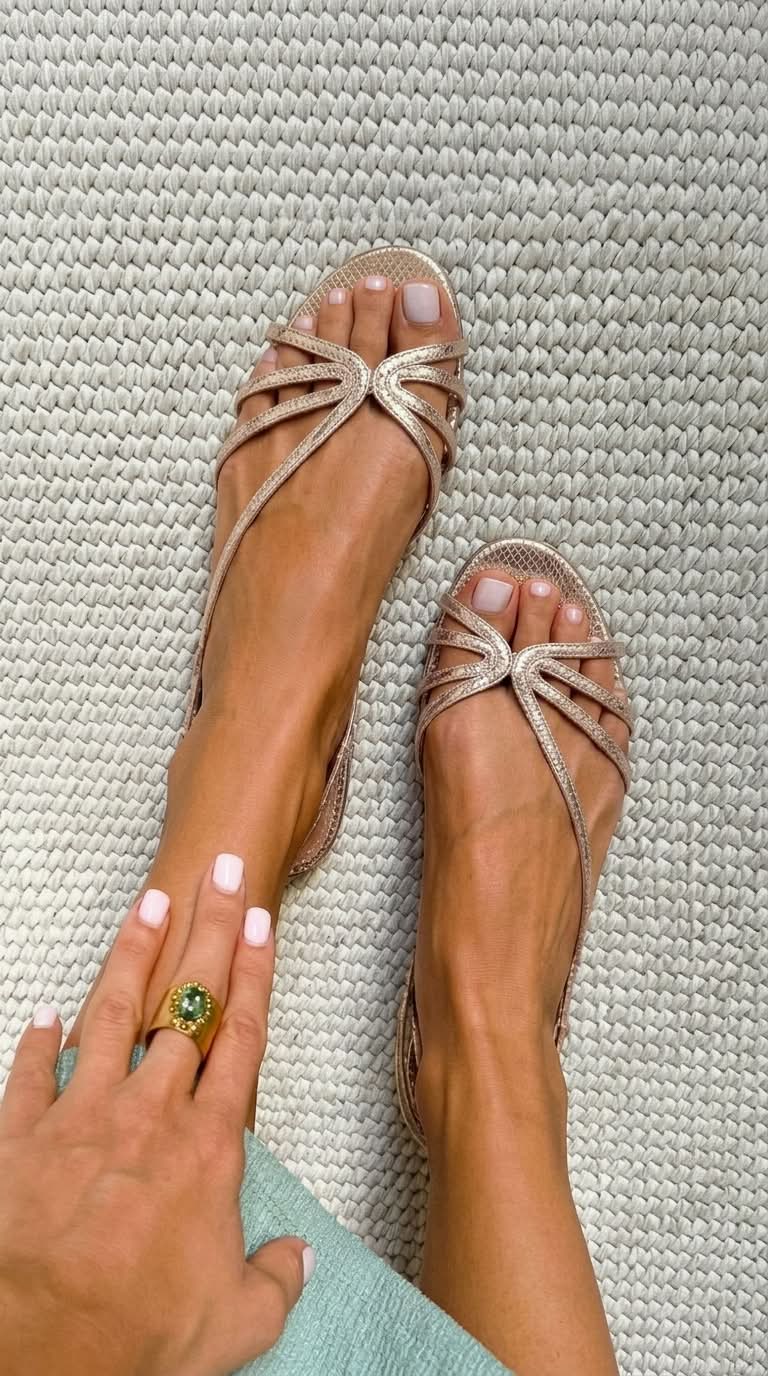 Ginevra | Gyldne Sandaler Elegant Sommer