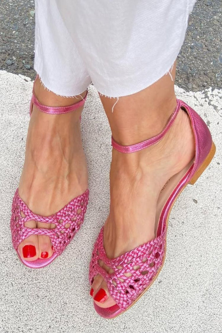 Isadora | Flettet Sandaler i Guld