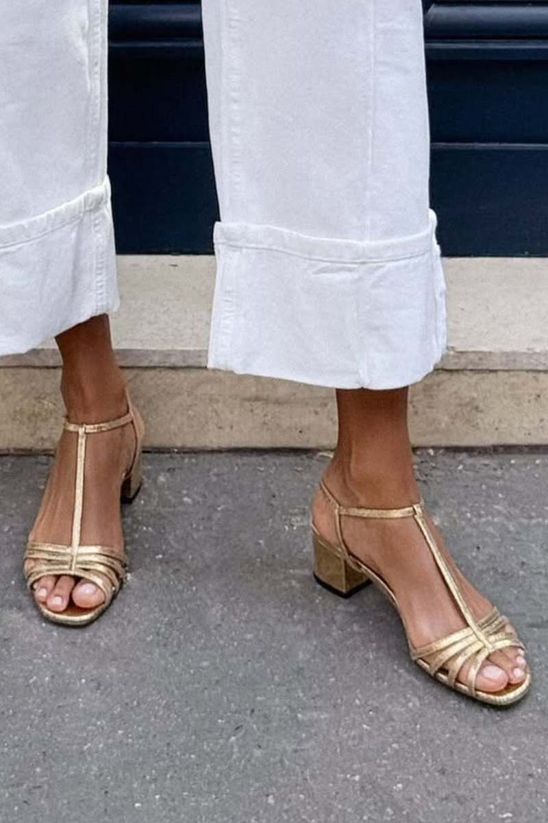 Allegra | Gyldne Sandaler Daglig Elegance