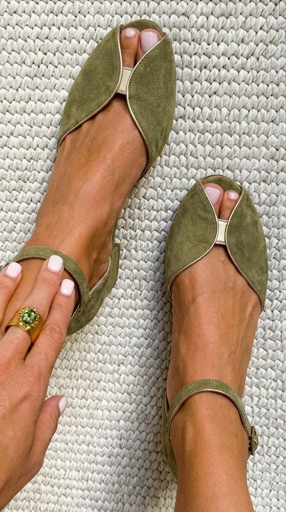 Olivia | Elegant Salvia Grøn Sandaler