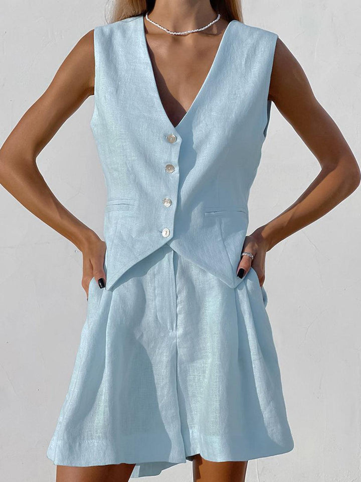 Sophia Cover Up To-delt Shorts Sæt