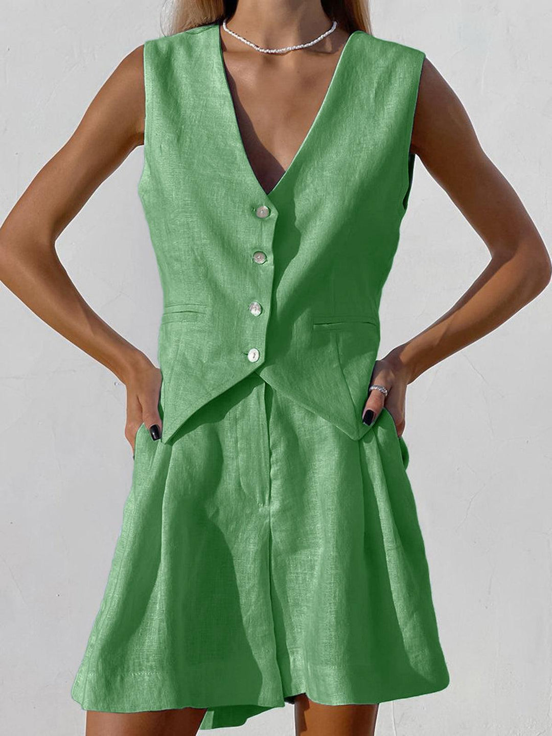 Sophia Cover Up To-delt Shorts Sæt