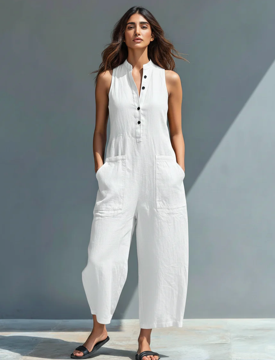 Ærmeløs Minimalistisk Jumpsuit