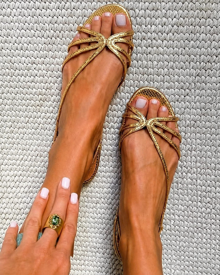 Ginevra | Gyldne Sandaler Elegant Sommer