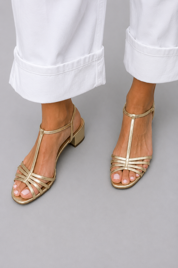 Allegra | Gyldne Sandaler Daglig Elegance