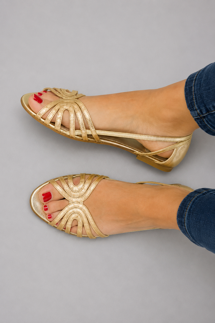 Eleonora | Gyldne Sandaler Sommersol