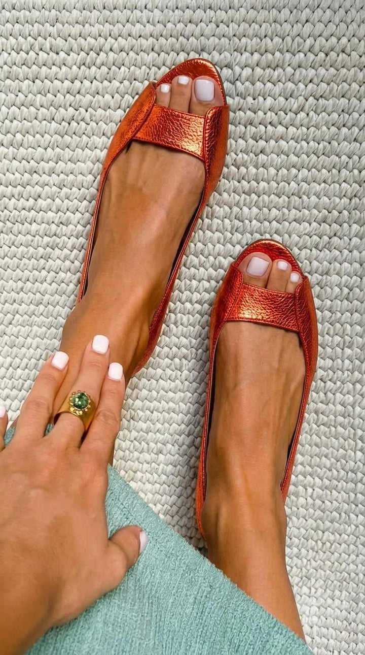 Adelina | Guld Sandaler Komfort Chic
