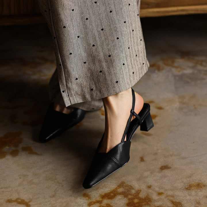 Serelle | Læder Slingback Hæle