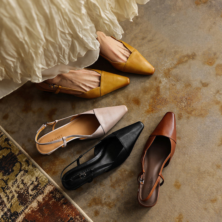 Serelle | Læder Slingback Hæle