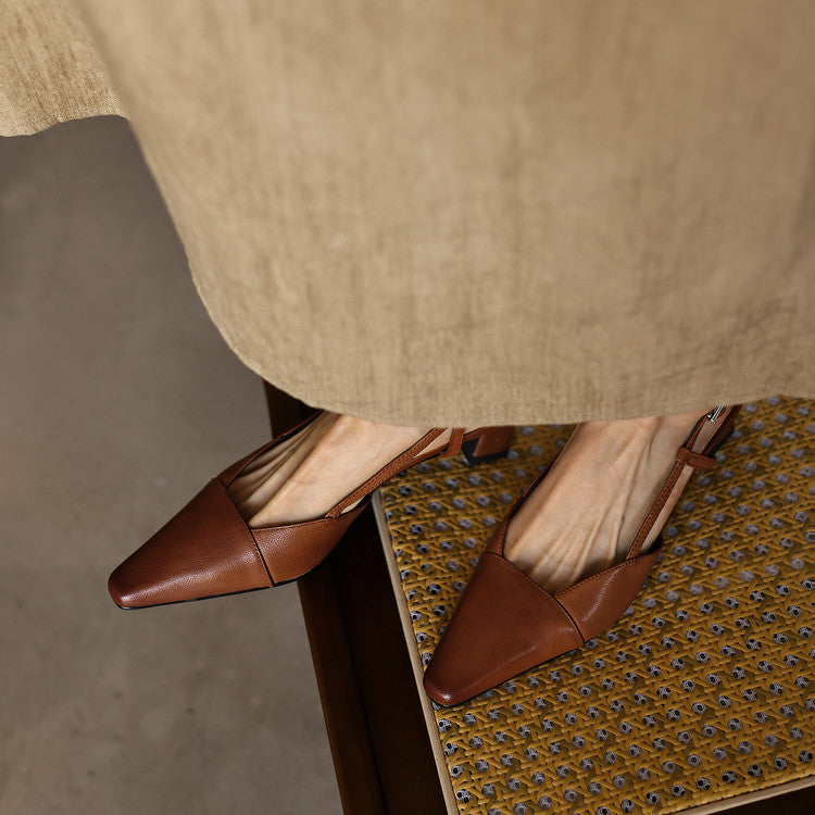 Serelle | Læder Slingback Hæle