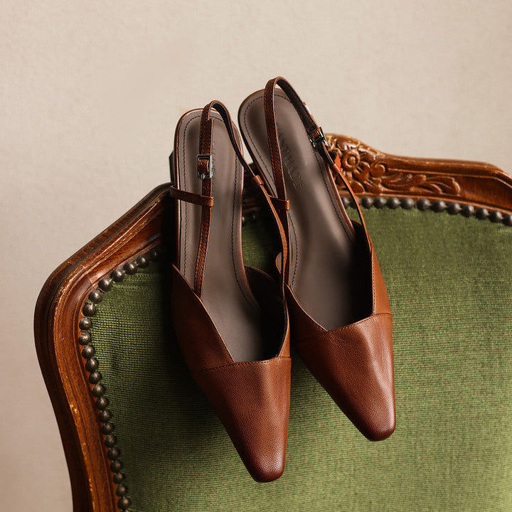 Serelle | Læder Slingback Hæle