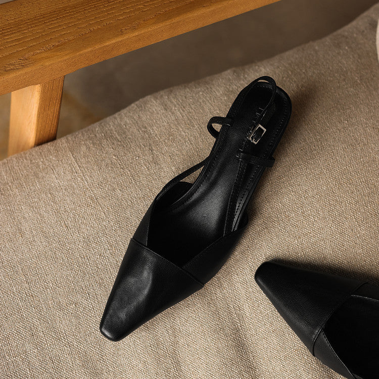 Serelle | Læder Slingback Hæle
