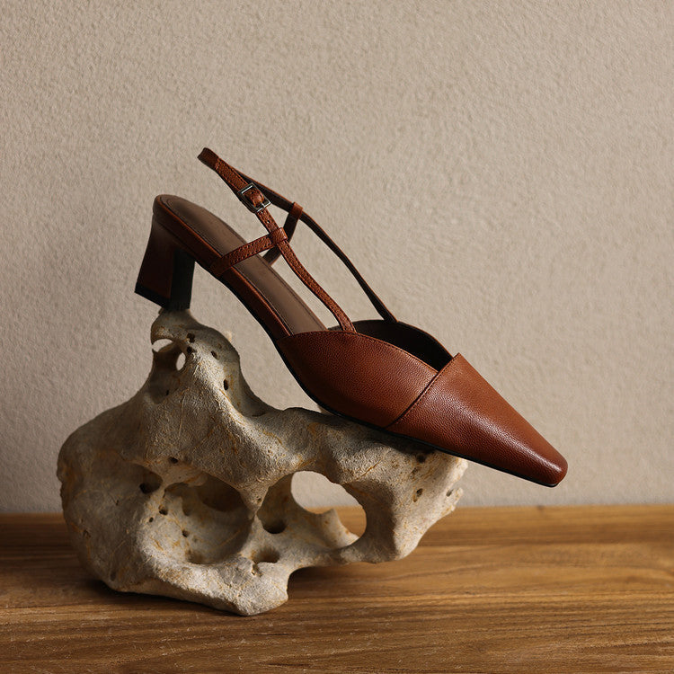 Serelle | Læder Slingback Hæle