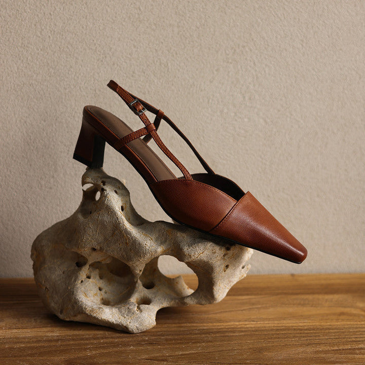 Serelle | Læder Slingback Hæle