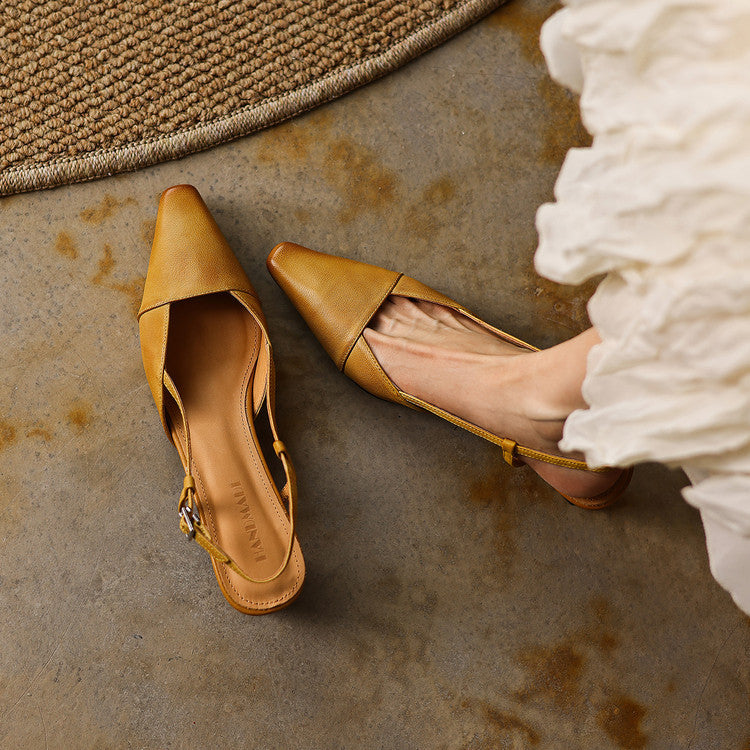 Serelle | Læder Slingback Hæle