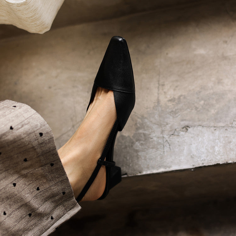 Serelle | Læder Slingback Hæle