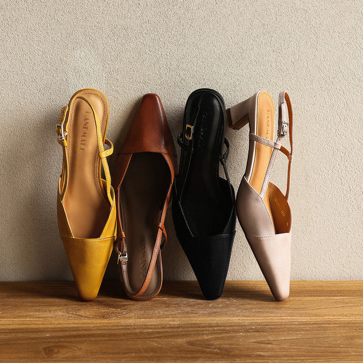 Serelle | Læder Slingback Hæle