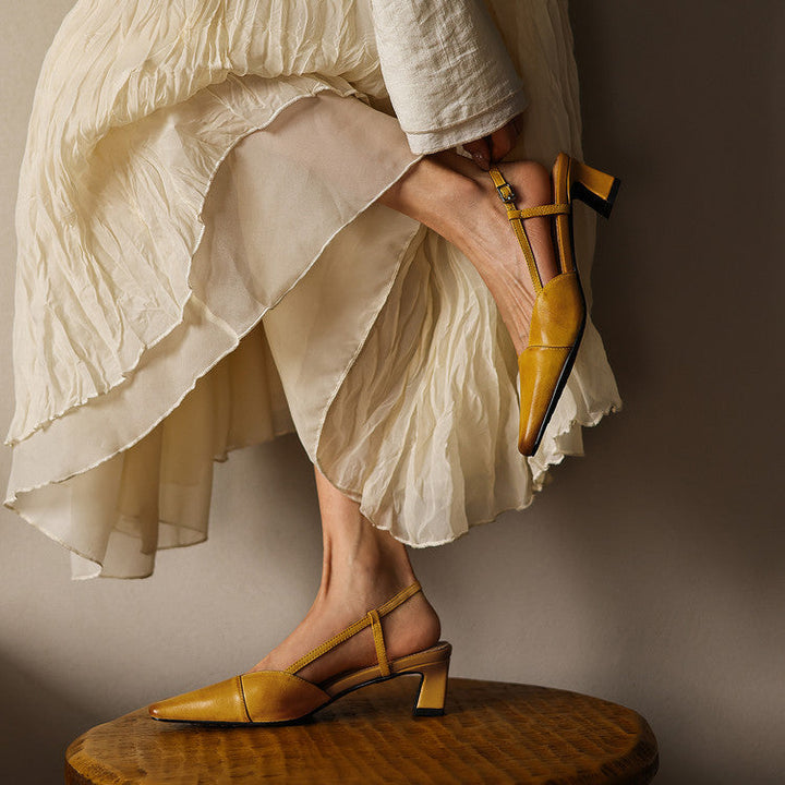 Serelle | Læder Slingback Hæle