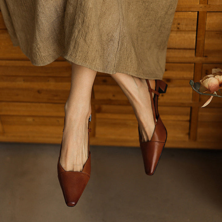 Serelle | Læder Slingback Hæle