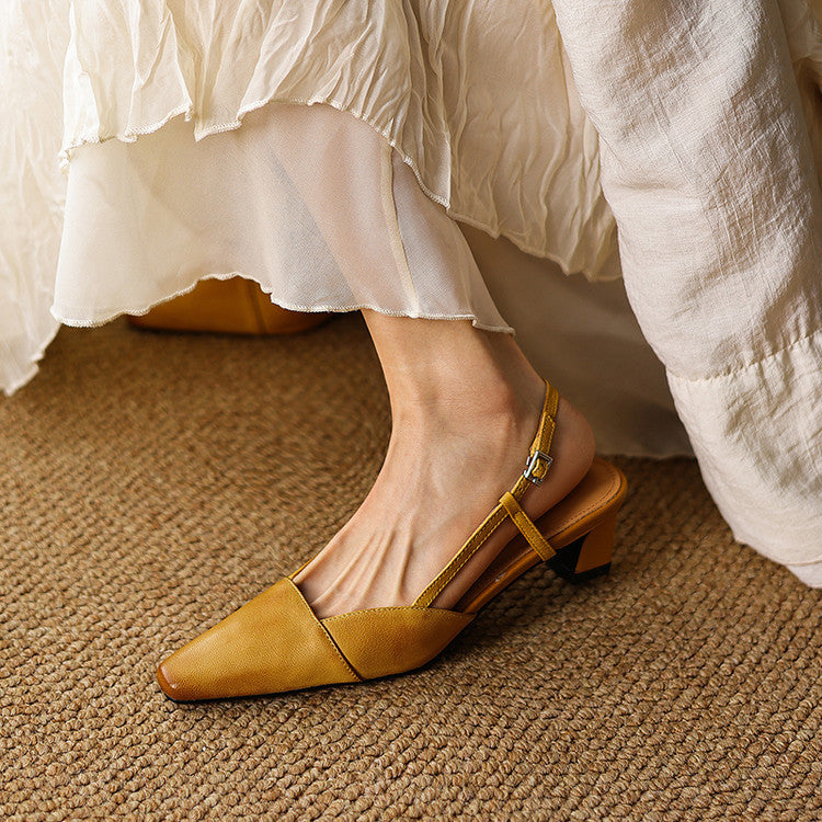 Serelle | Læder Slingback Hæle