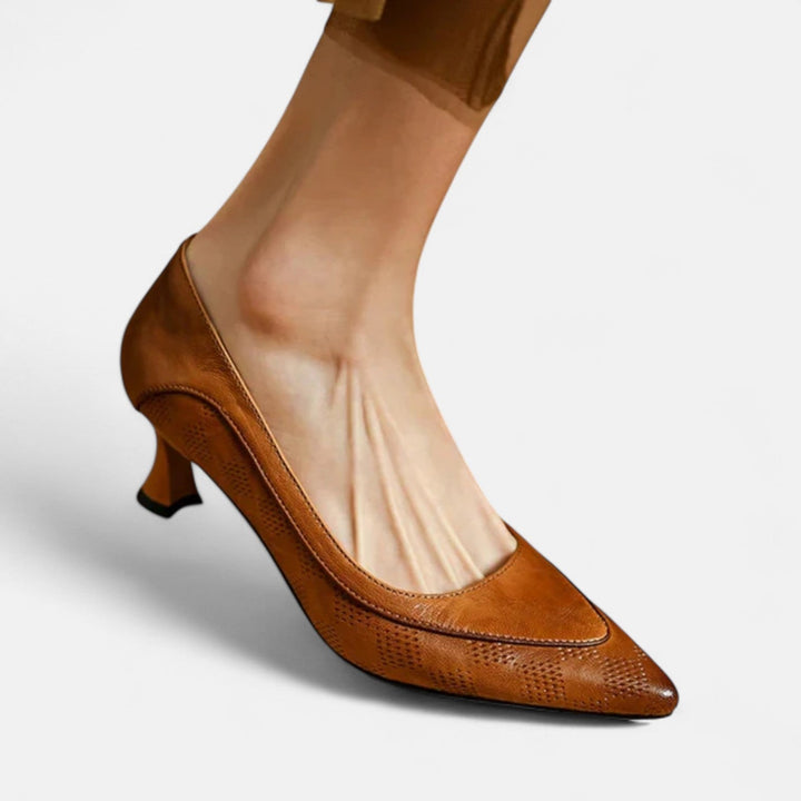 Amara | Kvinders Læder Kitten Heel Pumps
