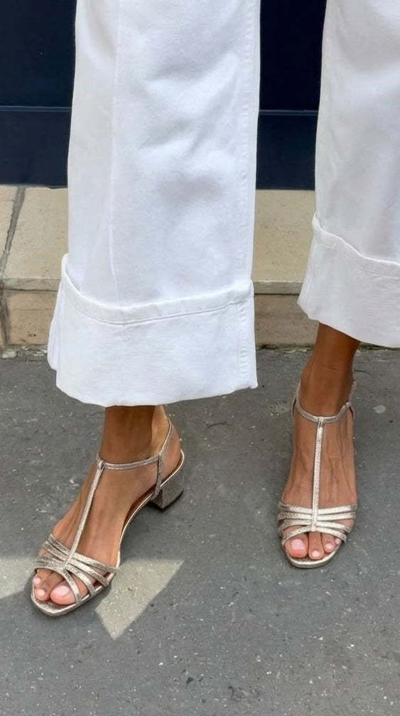 Allegra | Gyldne Sandaler Daglig Elegance