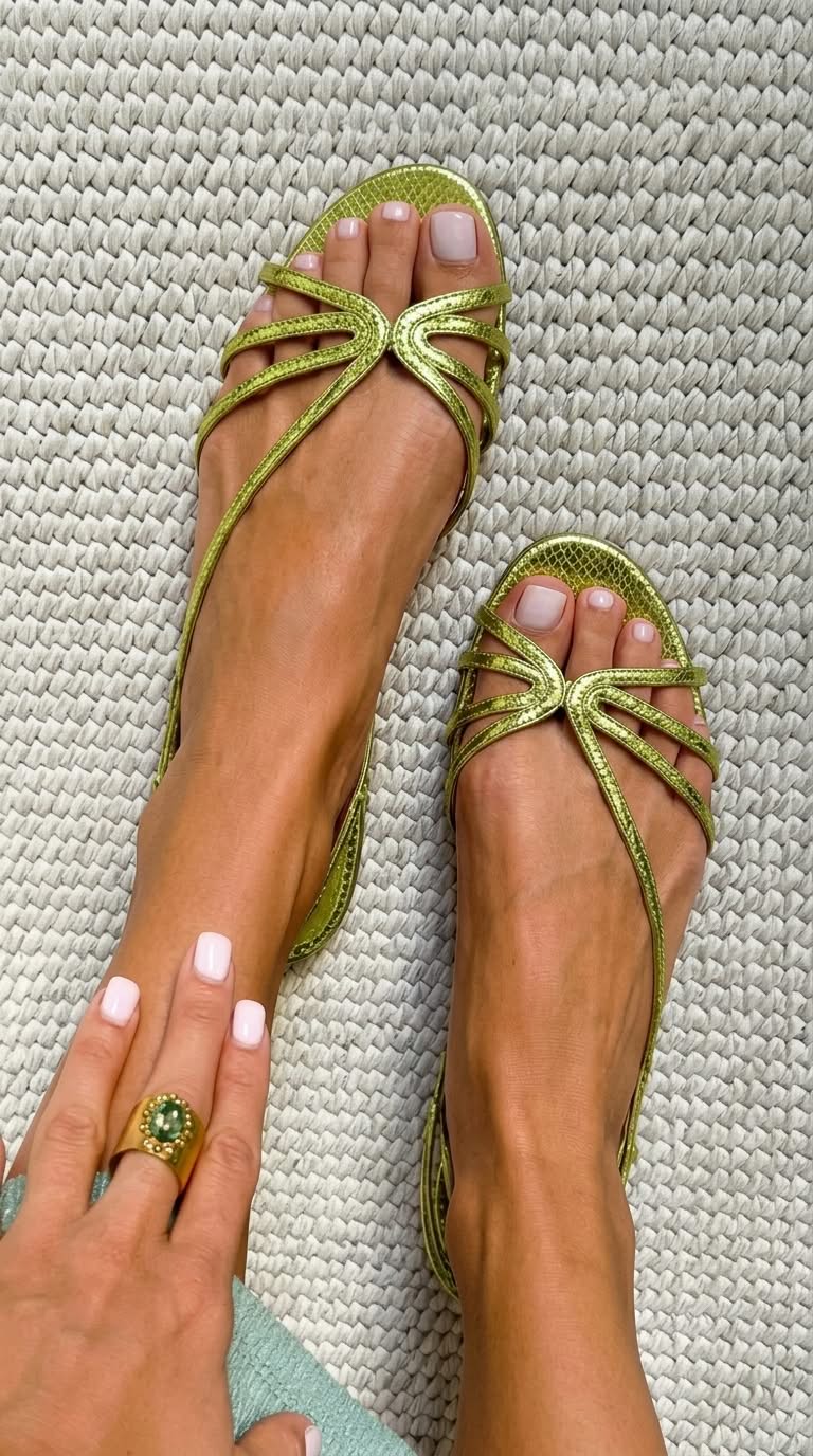 Ginevra | Gyldne Sandaler Elegant Sommer