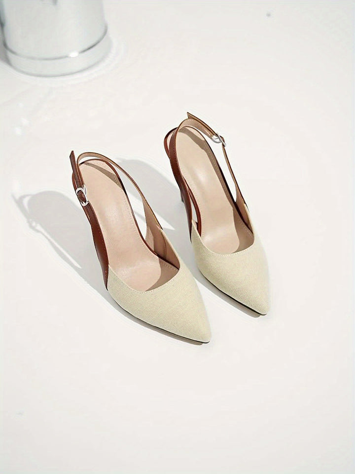 Amelie | Kvinders Slyngeback Pumps i Kontrastfarve