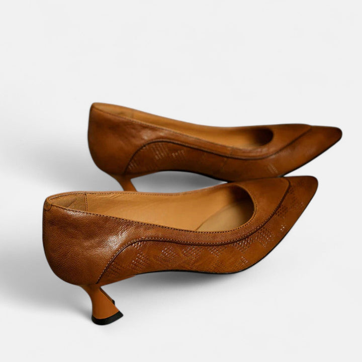Amara | Kvinders Læder Kitten Heel Pumps