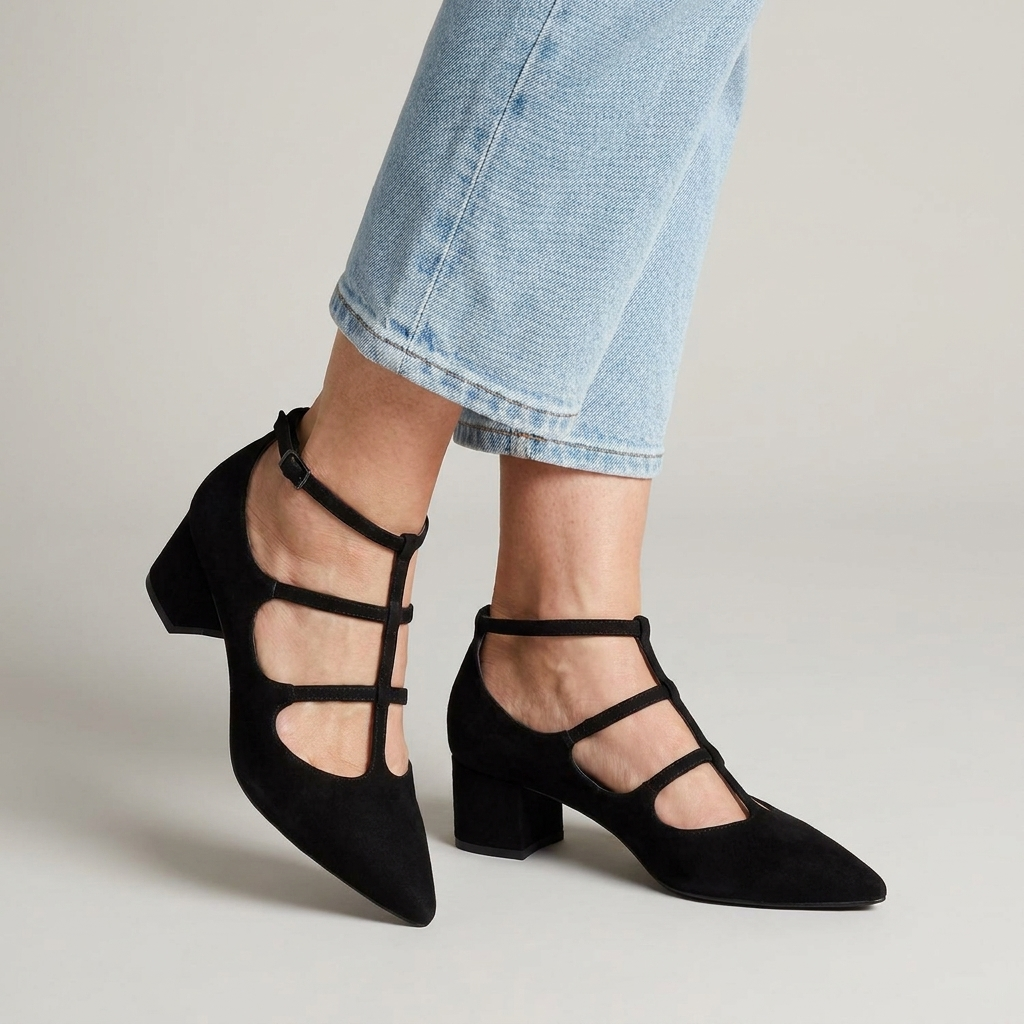 Sorelle | Kvinders klassiske blokhæls pumps i nude